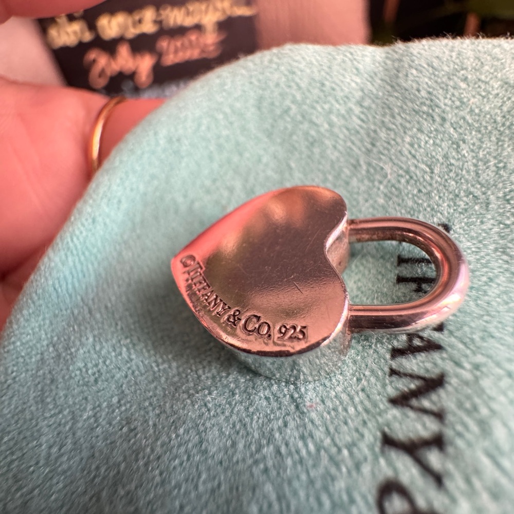 Tiffany & Co. Silver Heart Lock Charm - Picture 9 of 11
